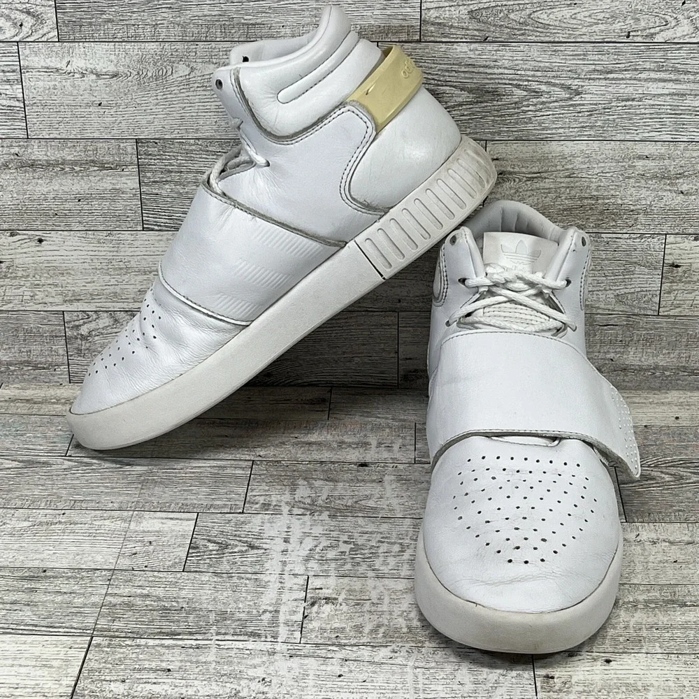 Adidas Tubular Invader White Basketball‎ Shoes BW0872 Men Size 7
